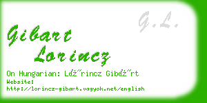 gibart lorincz business card